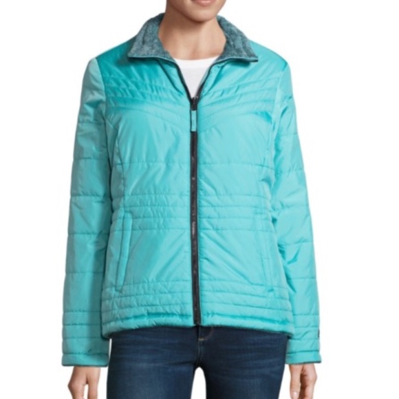 free country hooded water resistant heavyweight puffer jacket